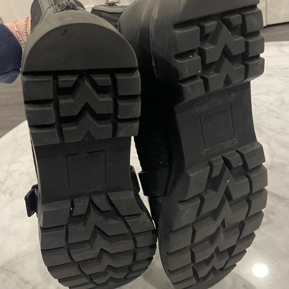 Dolce Vita Knit Combat Boots - Picture 4 of 4